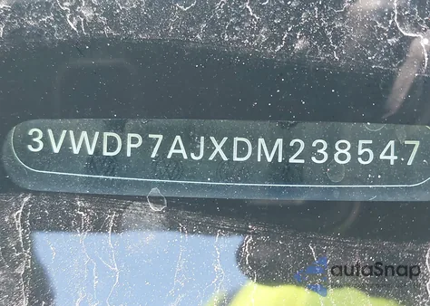 2013 Volkswagen Jetta 2.5L Se from USA, damaged, VIN 3VWDP7AJXDM238547